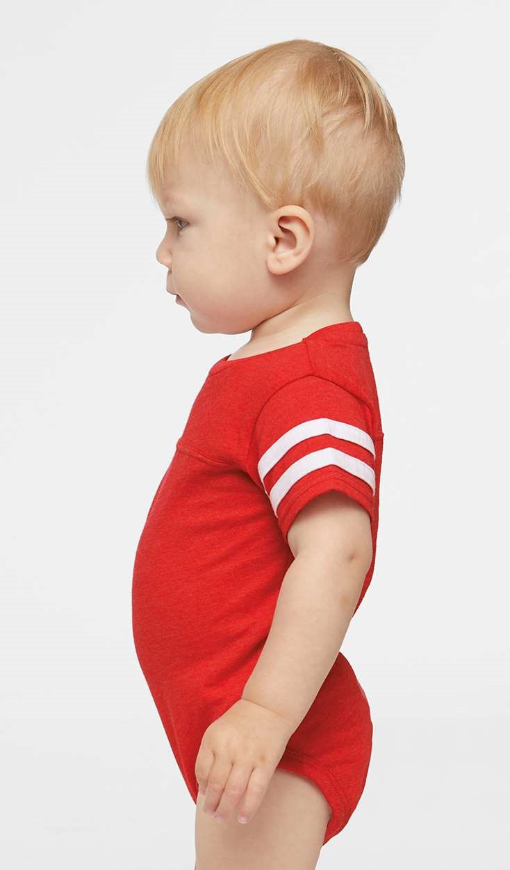 Infant Football Bodysuit - Vintage Red / Blend White