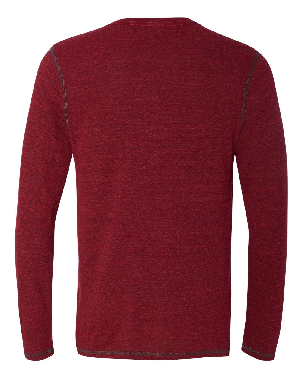 Long Sleeve Triblend T-Shirt - Red Heather Triblend