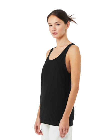 Unisex Heather CVC Tank - Solid Black Blend