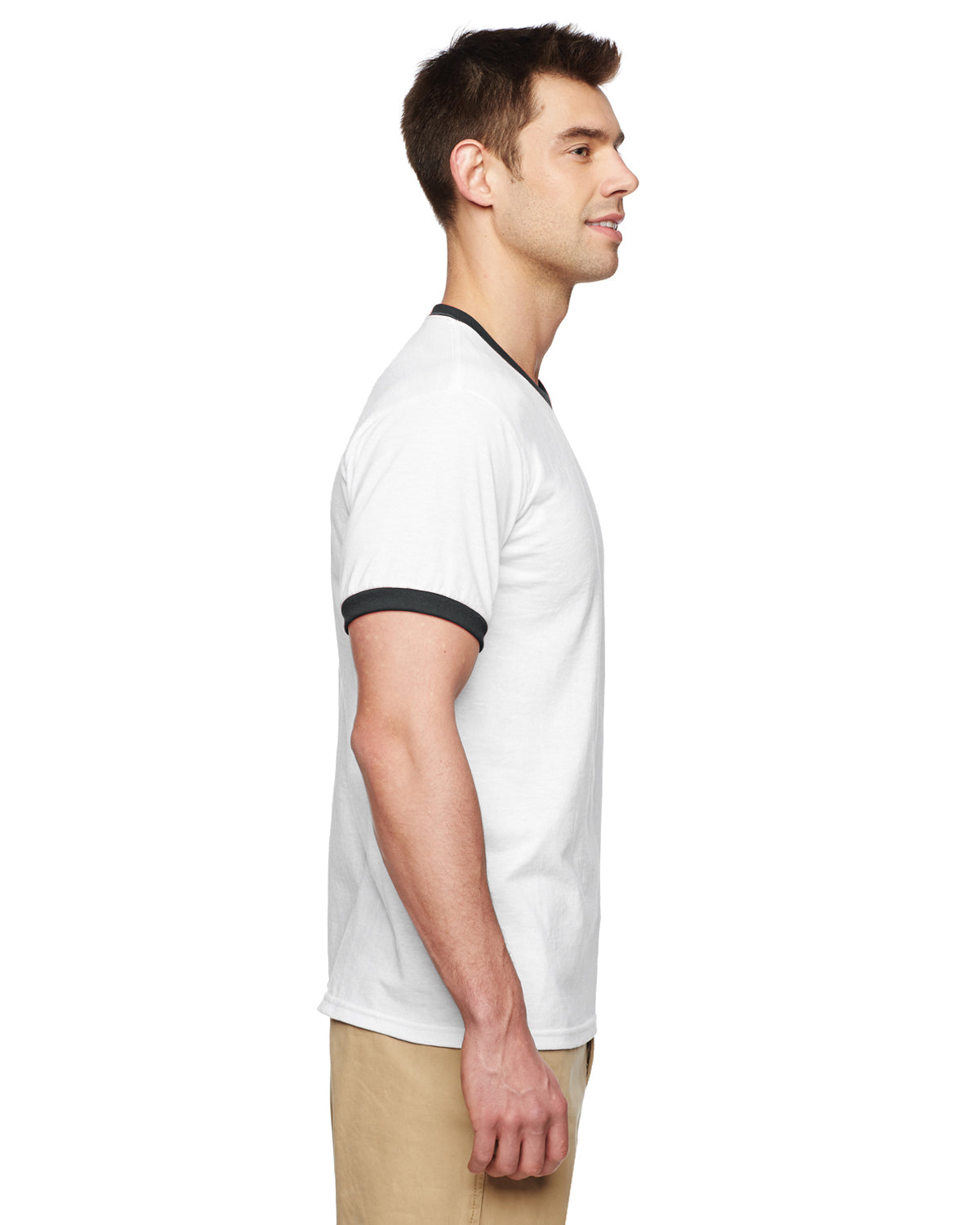 Unisex Ringer T-Shirt - White / Black