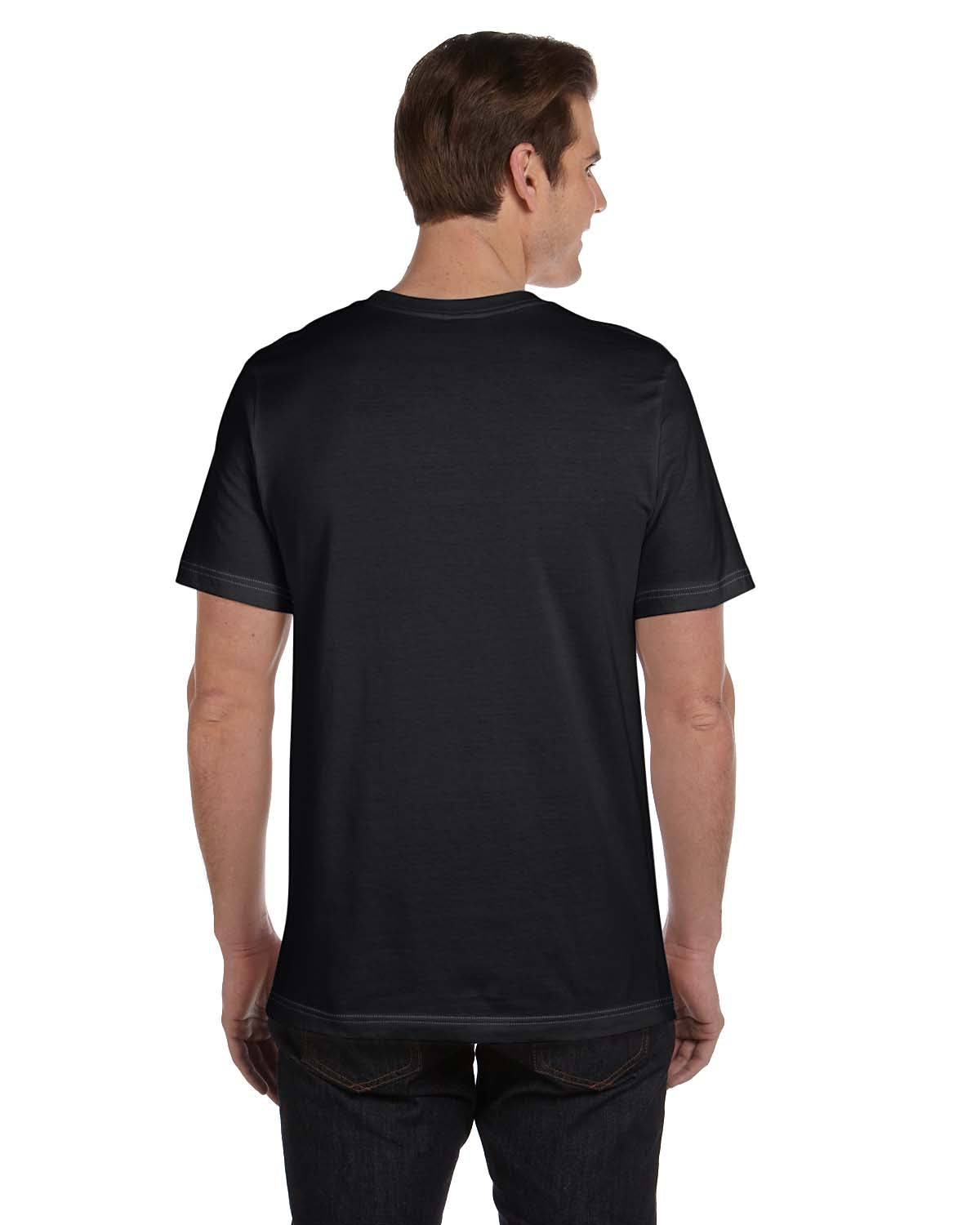 Men's Jersey Short-Sleeve Pocket T-Shirt - Black / Heather Deep