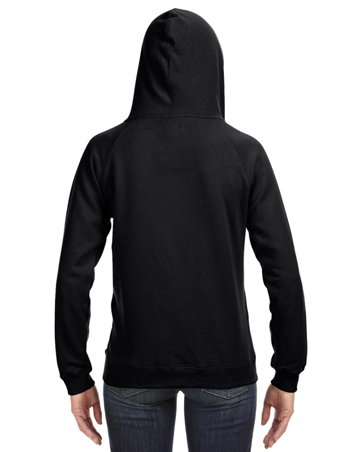 Women's Sydney Brushed V-Neck Hoodie - Black