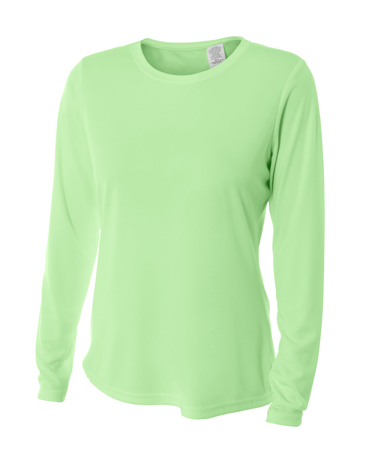 Women's Long Sleeve Cooling Performance Crew Shirt - LIGHT LIME