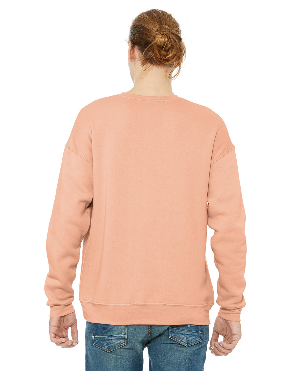 Unisex Drop Shoulder Fleece - Peach