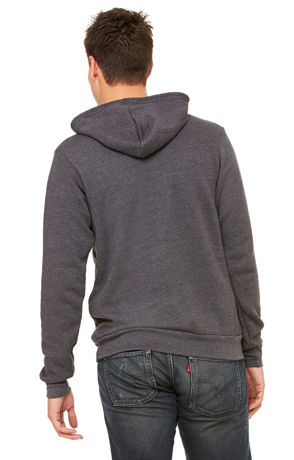 Unisex Sponge Fleece Pullover Hoodie - Heather Dark Gray