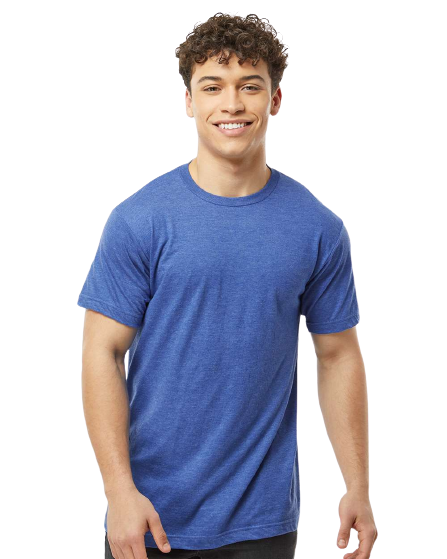 Unisex Fine Jersey Tee - Heather Royal