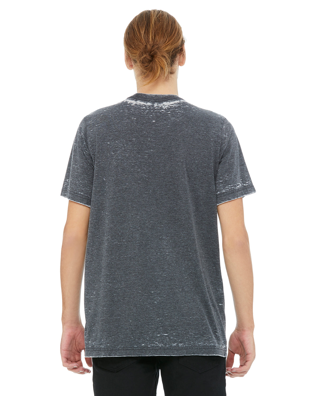 Unisex Poly-Cotton Short-Sleeve T-Shirt - Gray Acid Wash