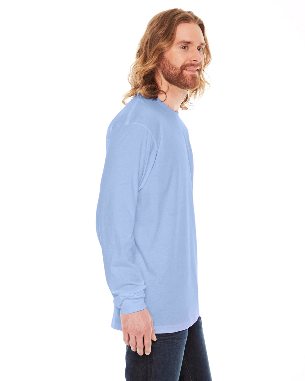 Unisex Fine Jersey Long-Sleeve T-Shirt - Baby Blue