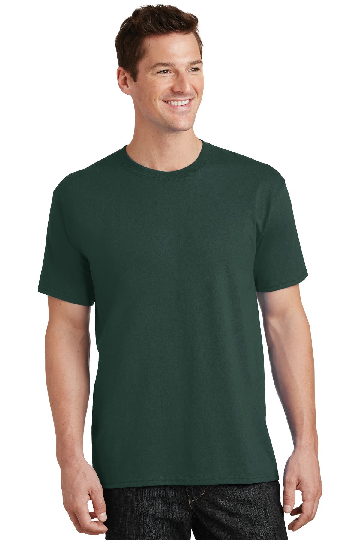 Unisex Core Cotton Tee - Dark Green