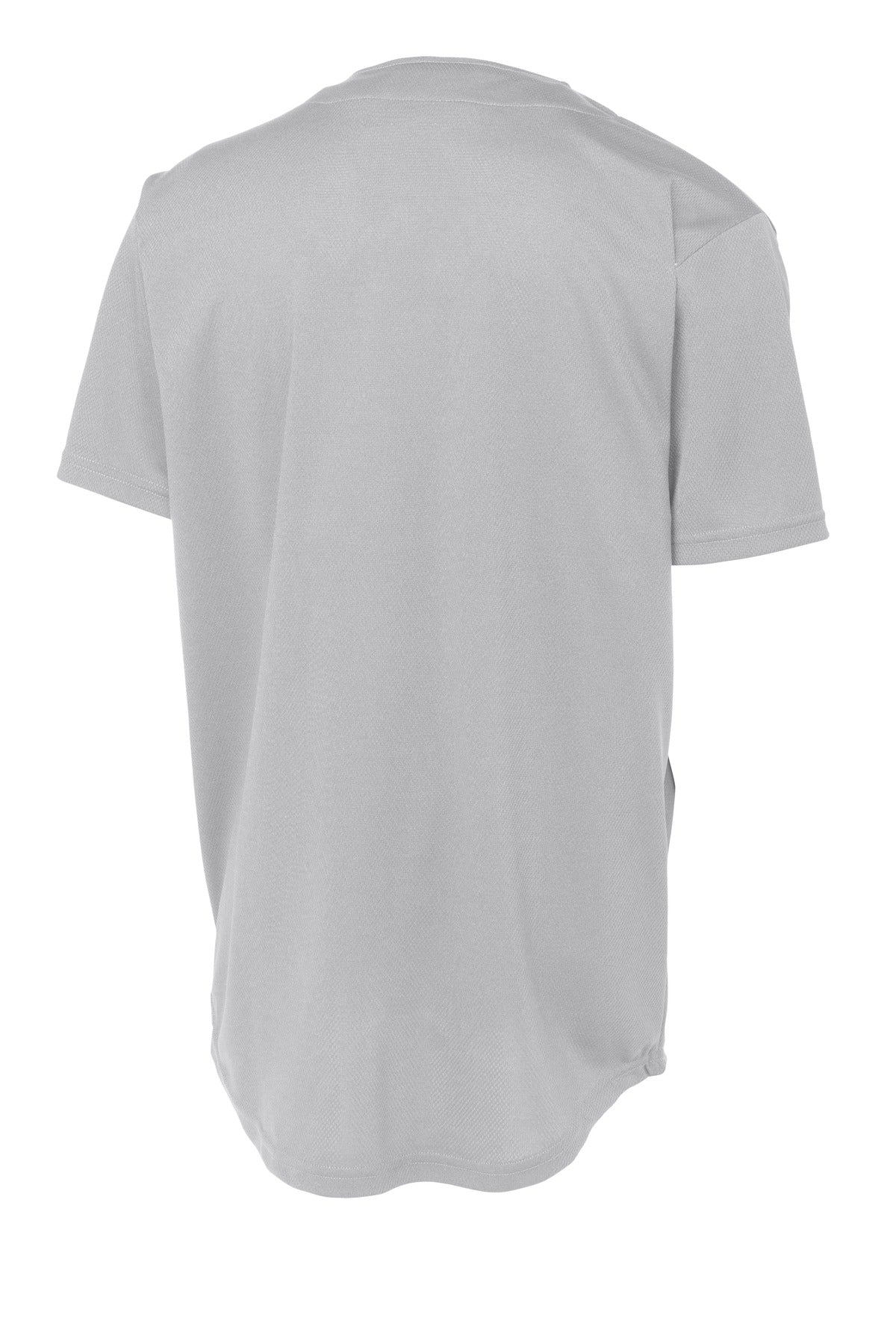 Unisex PosiCharge Tough Mesh Full-Button Jersey - Silver