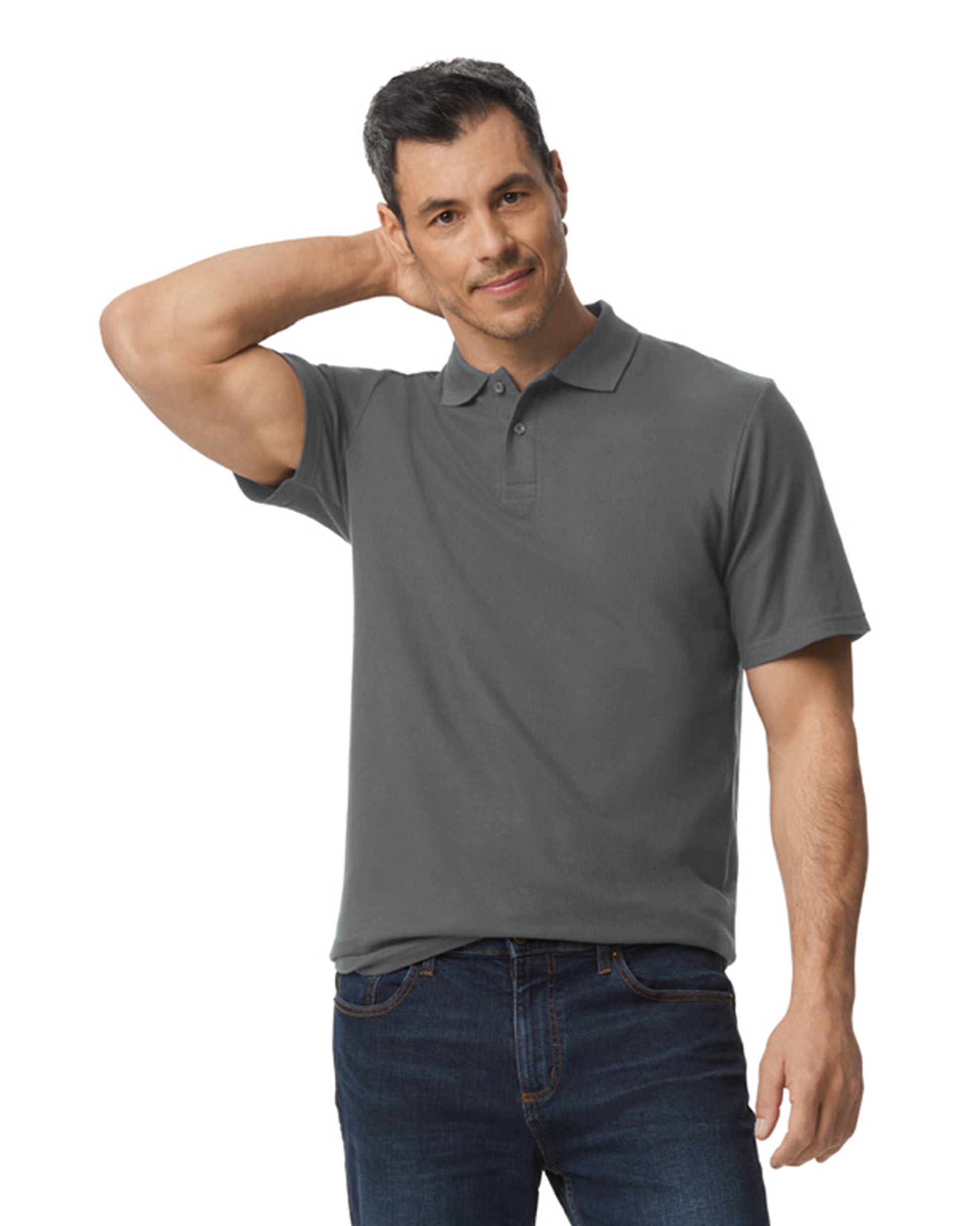 Softstyle Unisex Pique Polo - Charcoal