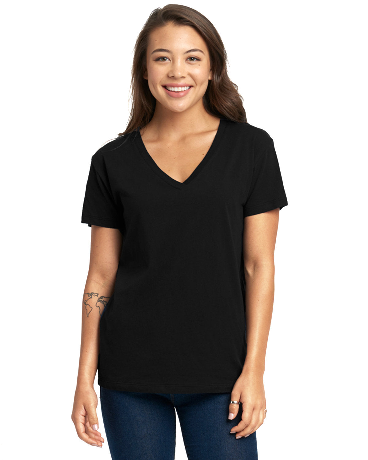 Women's Relaxed V-Neck T-Shirt - Black