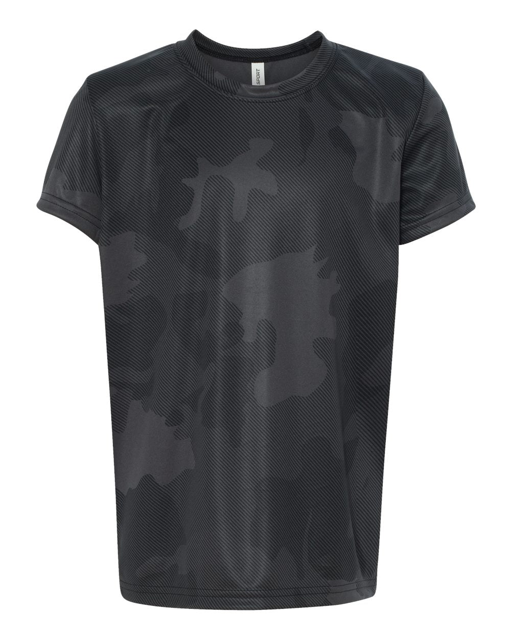 Youth Performance Short-Sleeve T-Shirt - Black Laser Camo