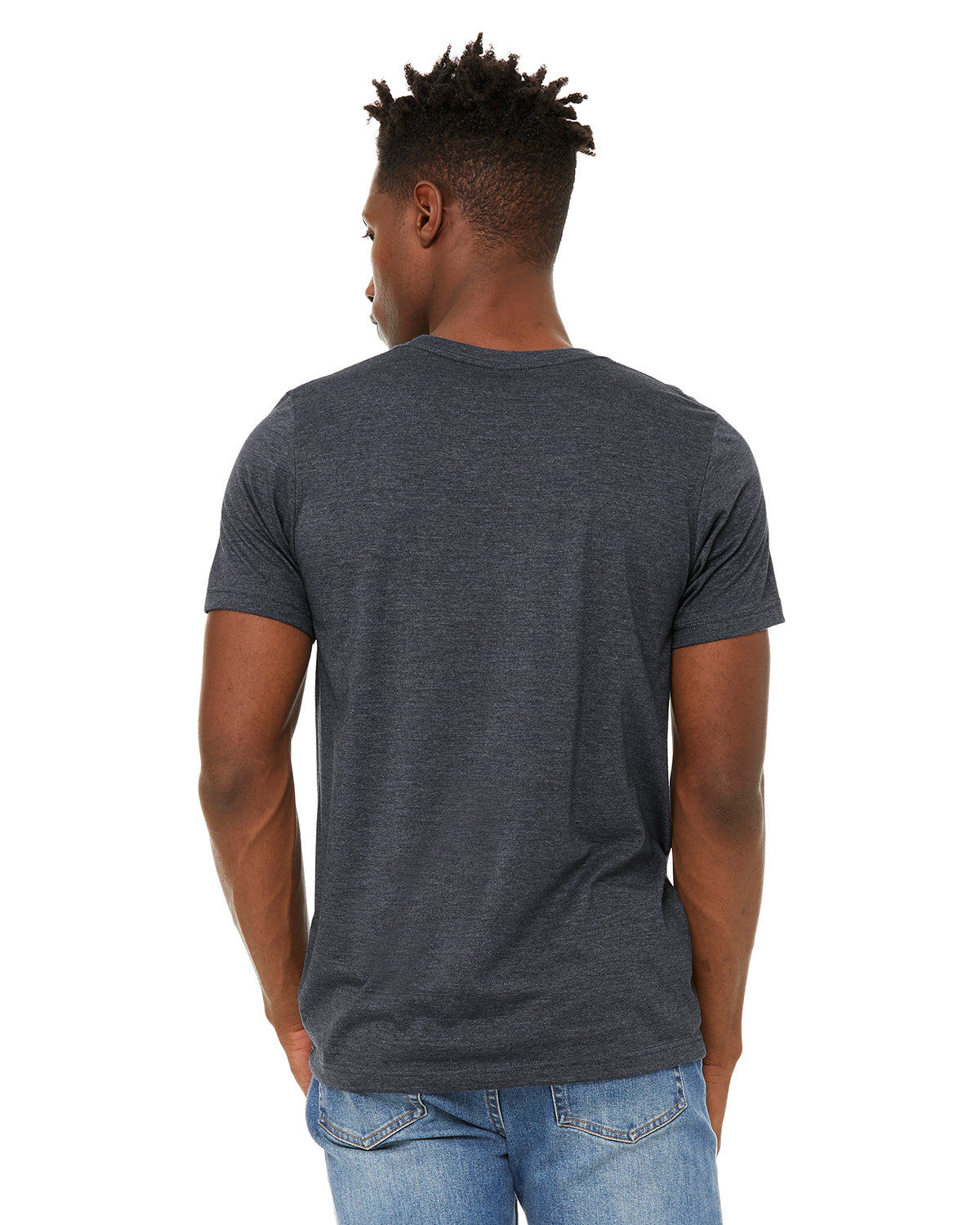 Unisex Sueded T-Shirt - Heather Midnight Navy