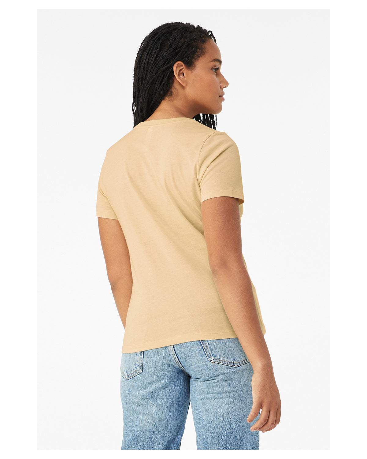 Women's Heathered Relaxed Jersey Short-Sleeve T-Shirt - Heather Soft Cream