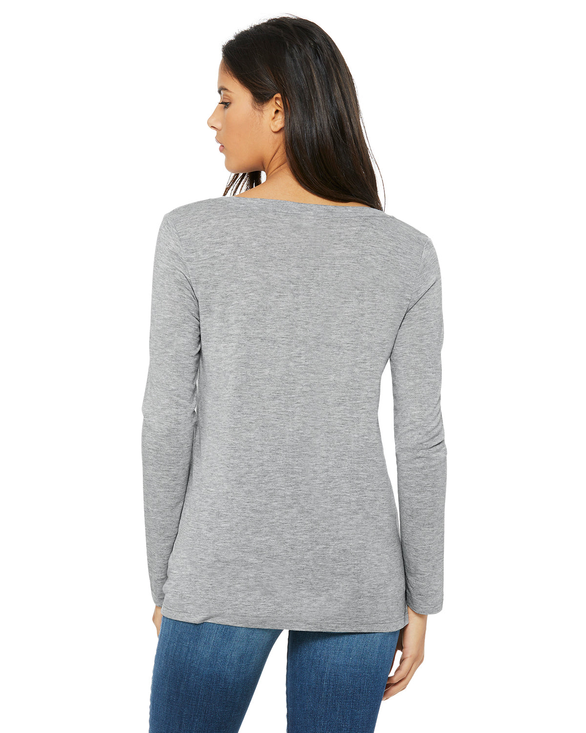 Women's Flowy Long-Sleeve V-Neck - Heather Athletic