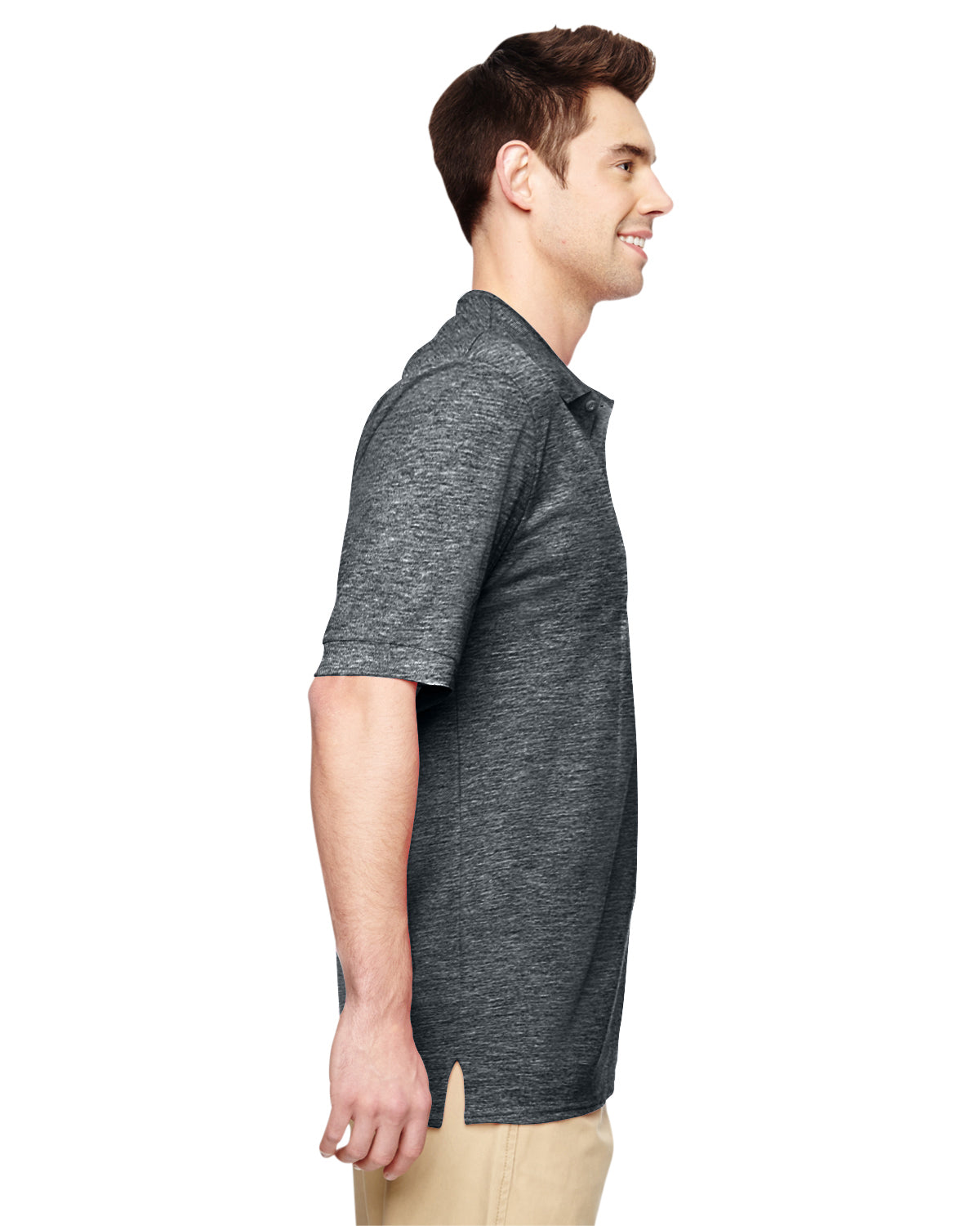 Unisex Premium Cotton®  Double Piqué Polo - Dark Heather