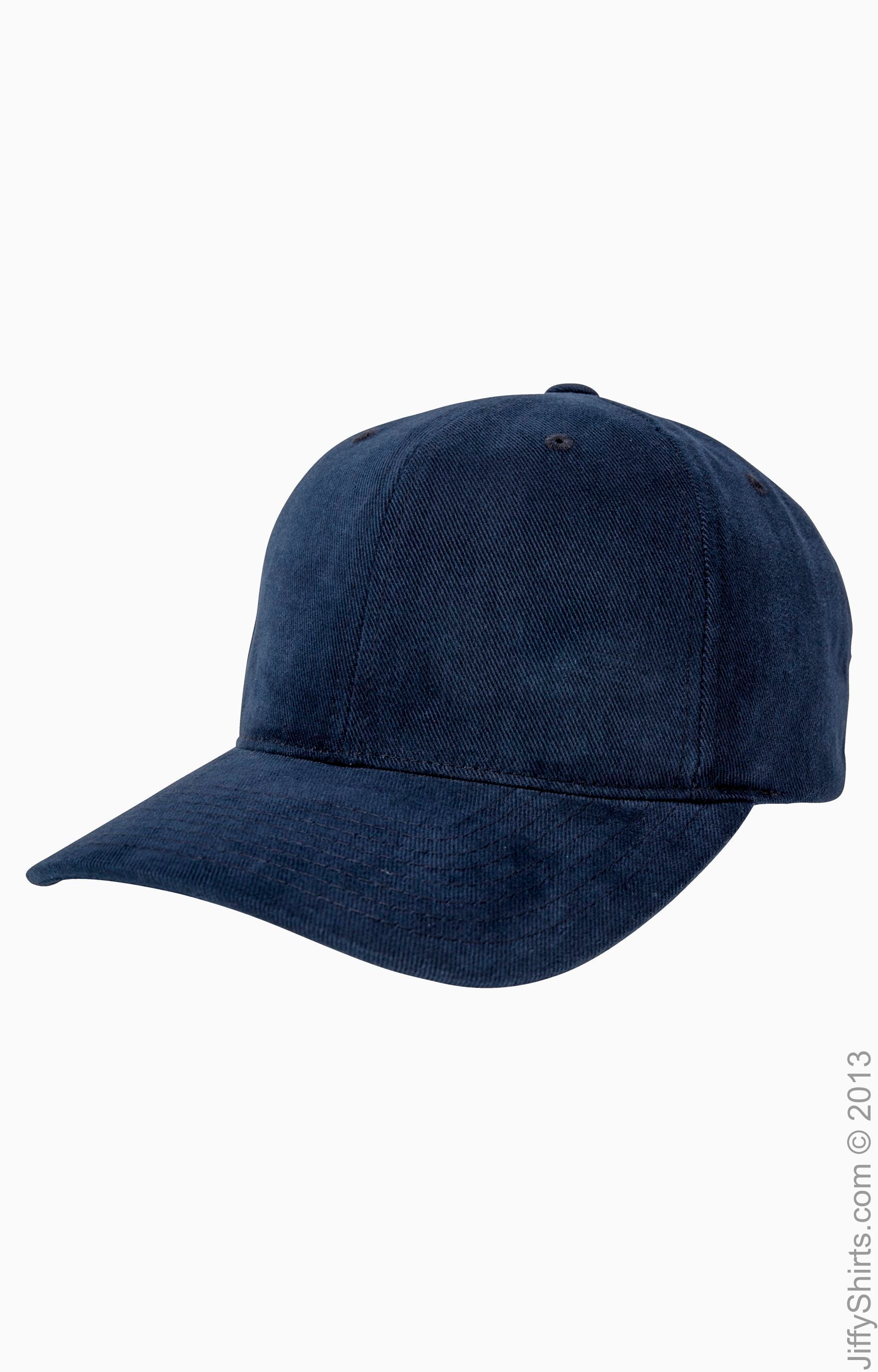 Unisex Brushed Cotton Twill Mid-Profile Cap - Navy