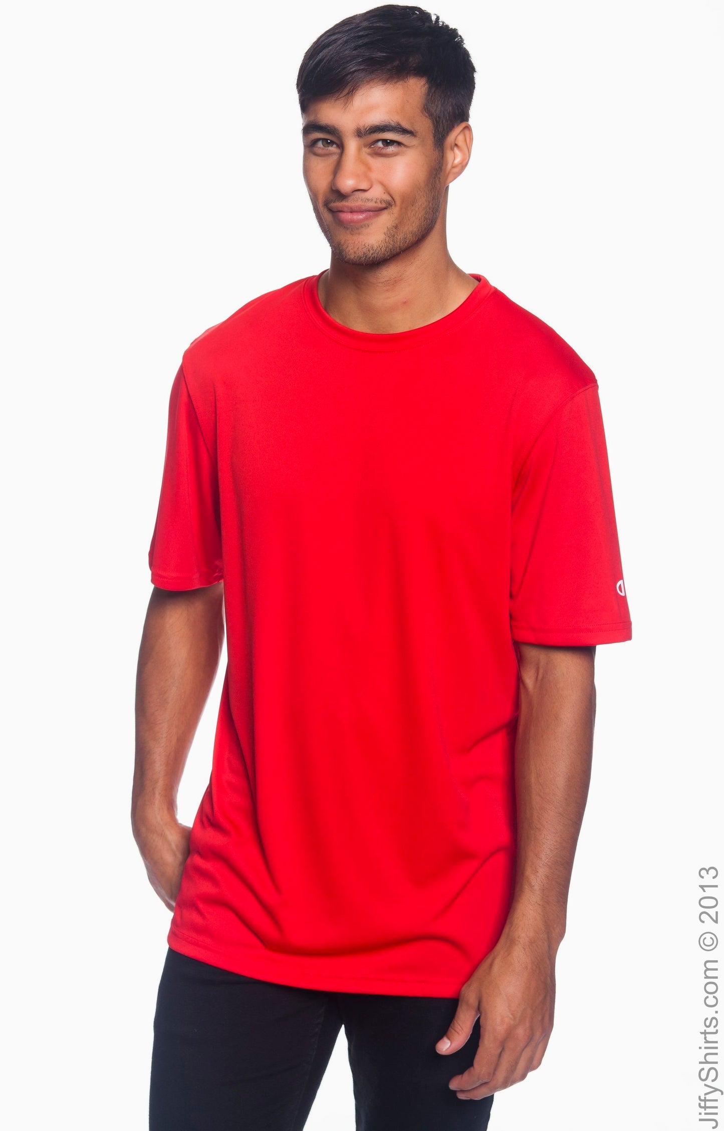 Unisex Double Dry® Interlock T-Shirt - Scarlet