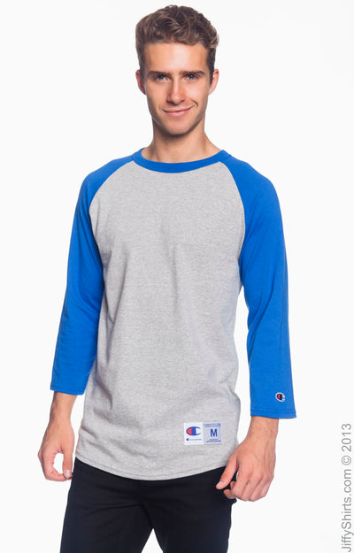 Unisex Raglan T-Shirt - Oxford / Team Blue