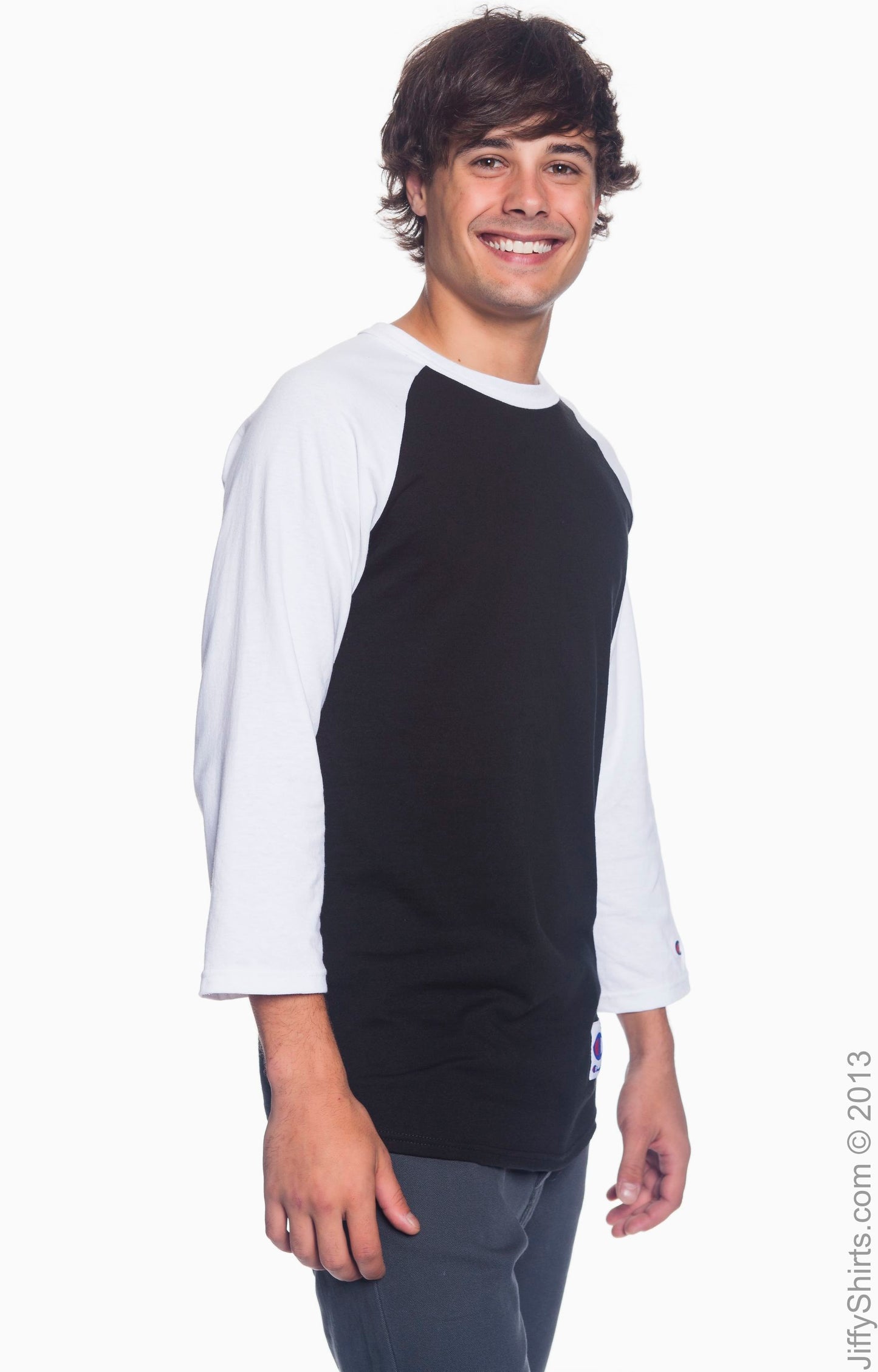Unisex Raglan T-Shirt - Black / White