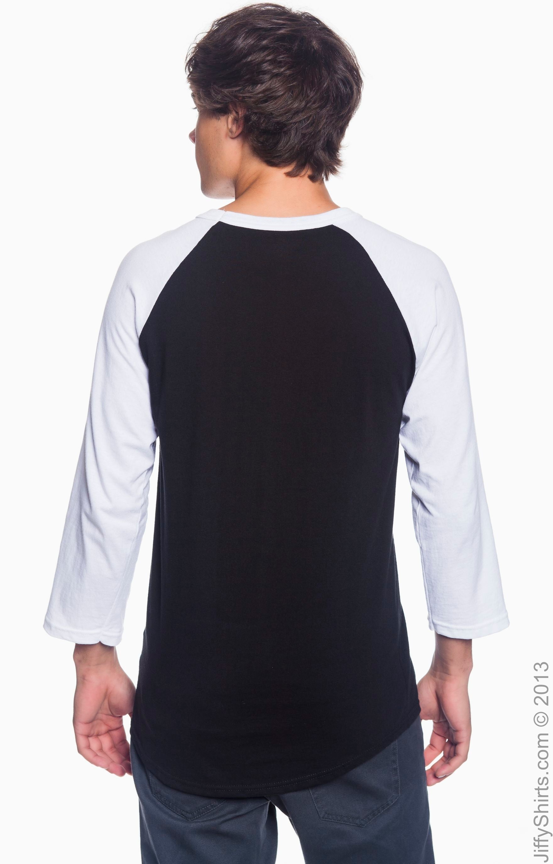 Unisex Raglan T-Shirt - Black / White