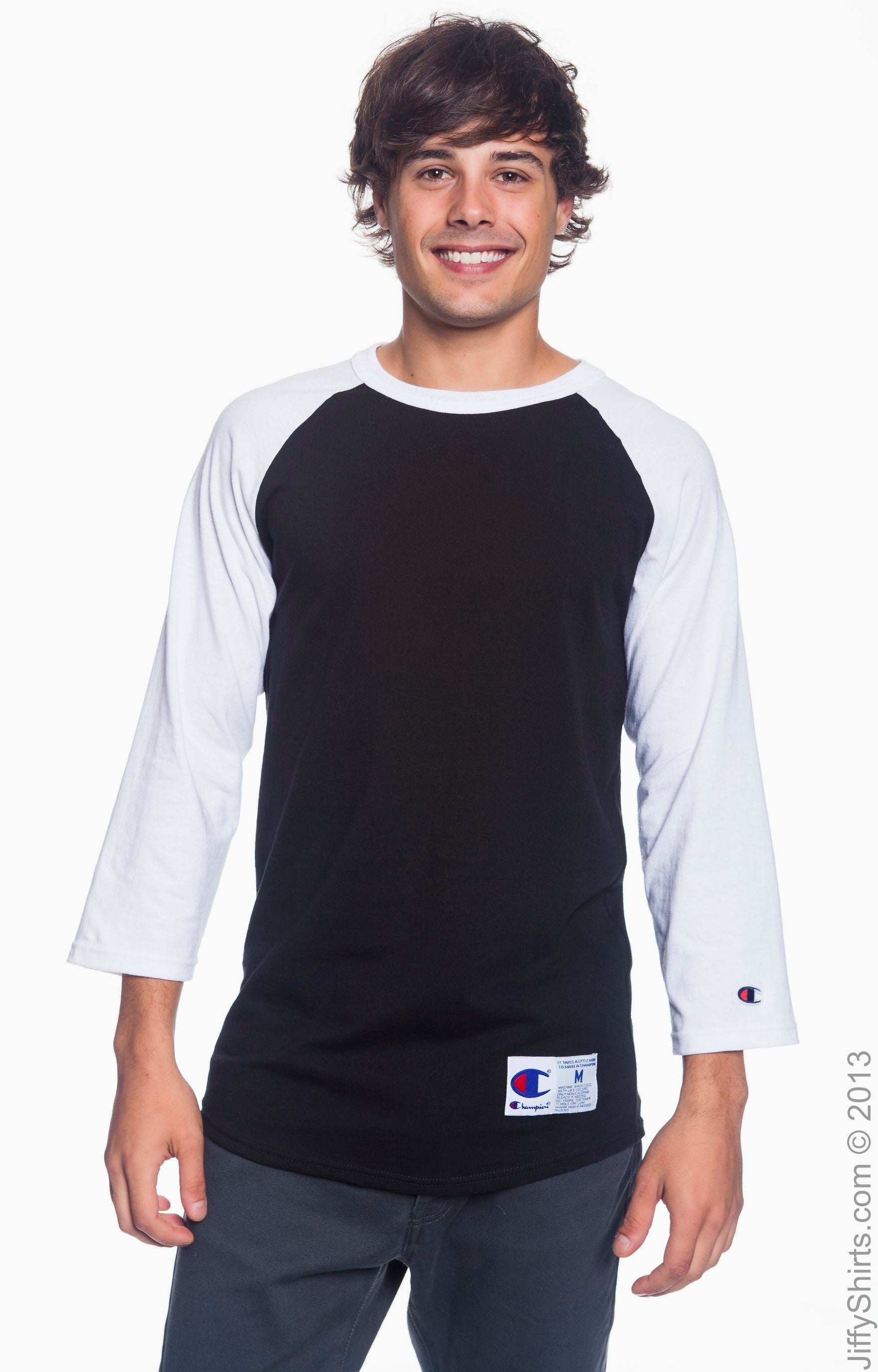 Unisex Raglan T-Shirt - Black / White