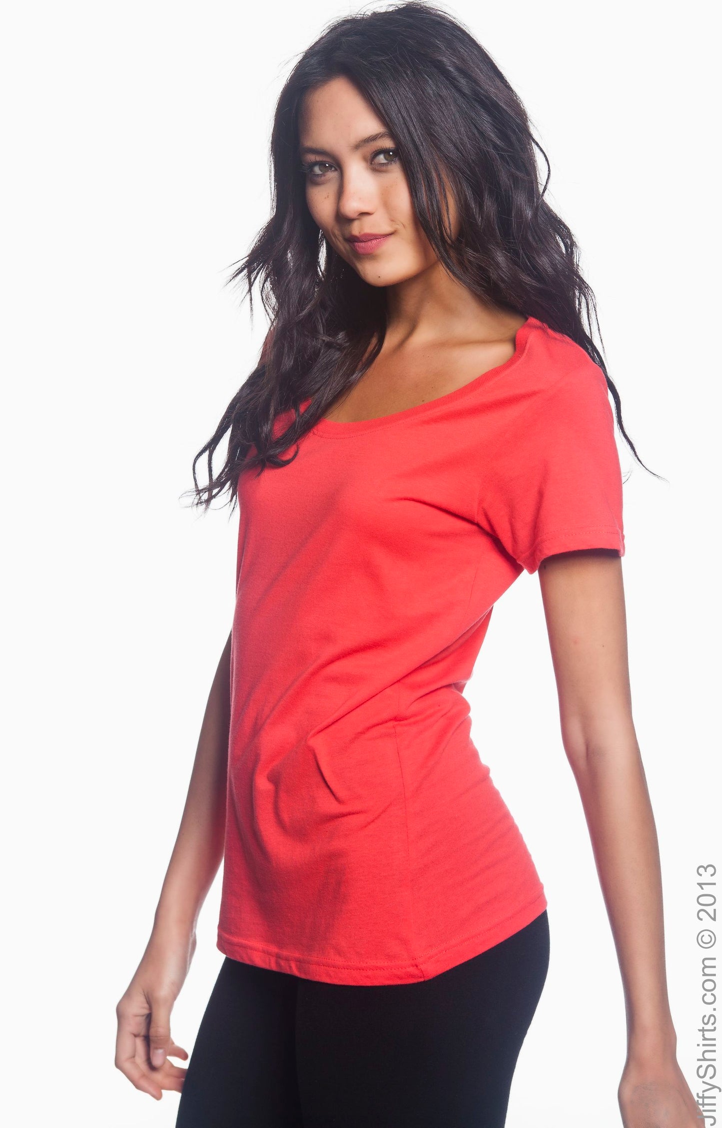 Women's Featherweight Scoop T-Shirt - Coral