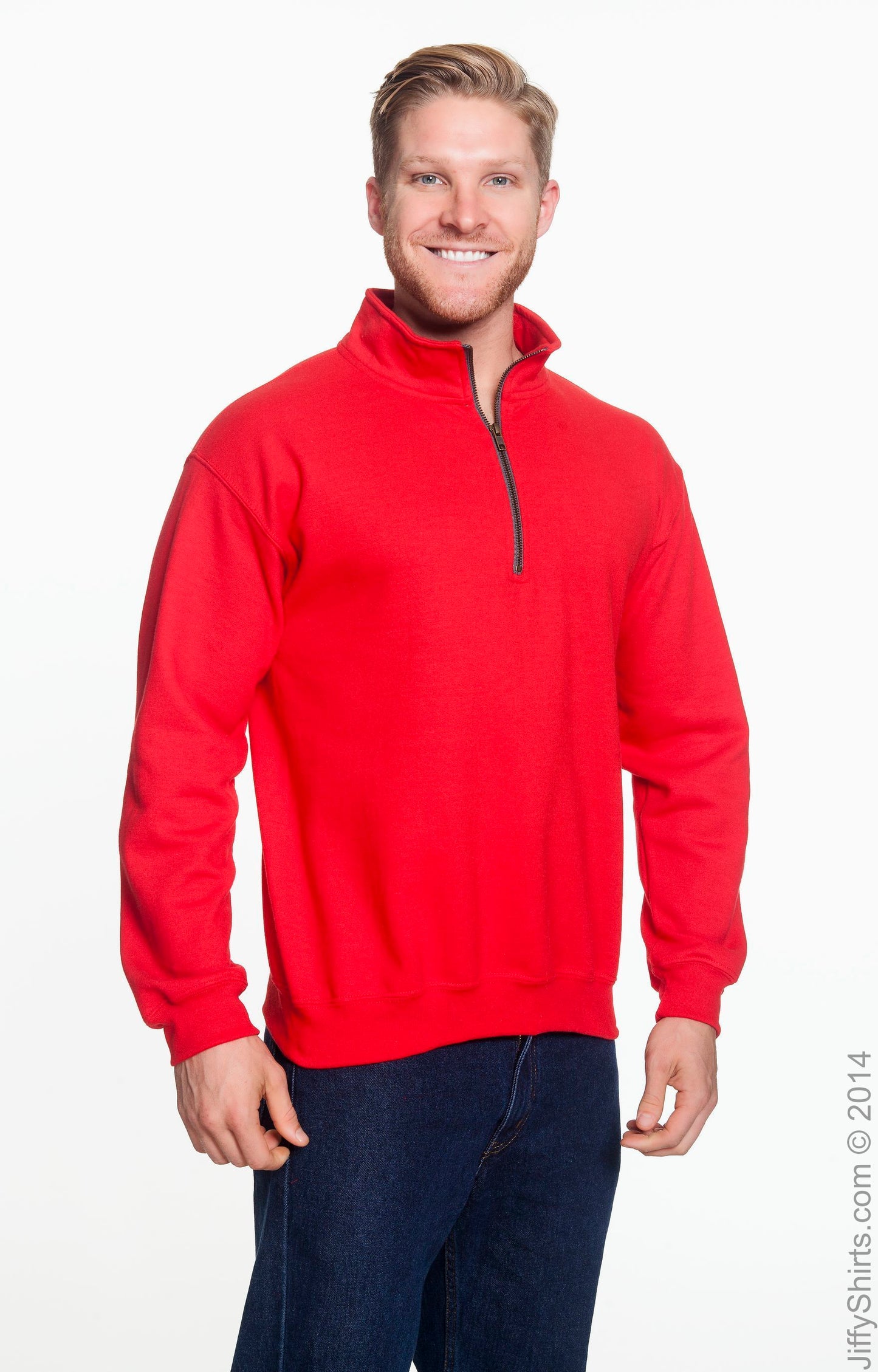 Unisex Heavy Blend™  Vintage Cadet Collar Sweatshirt - Red