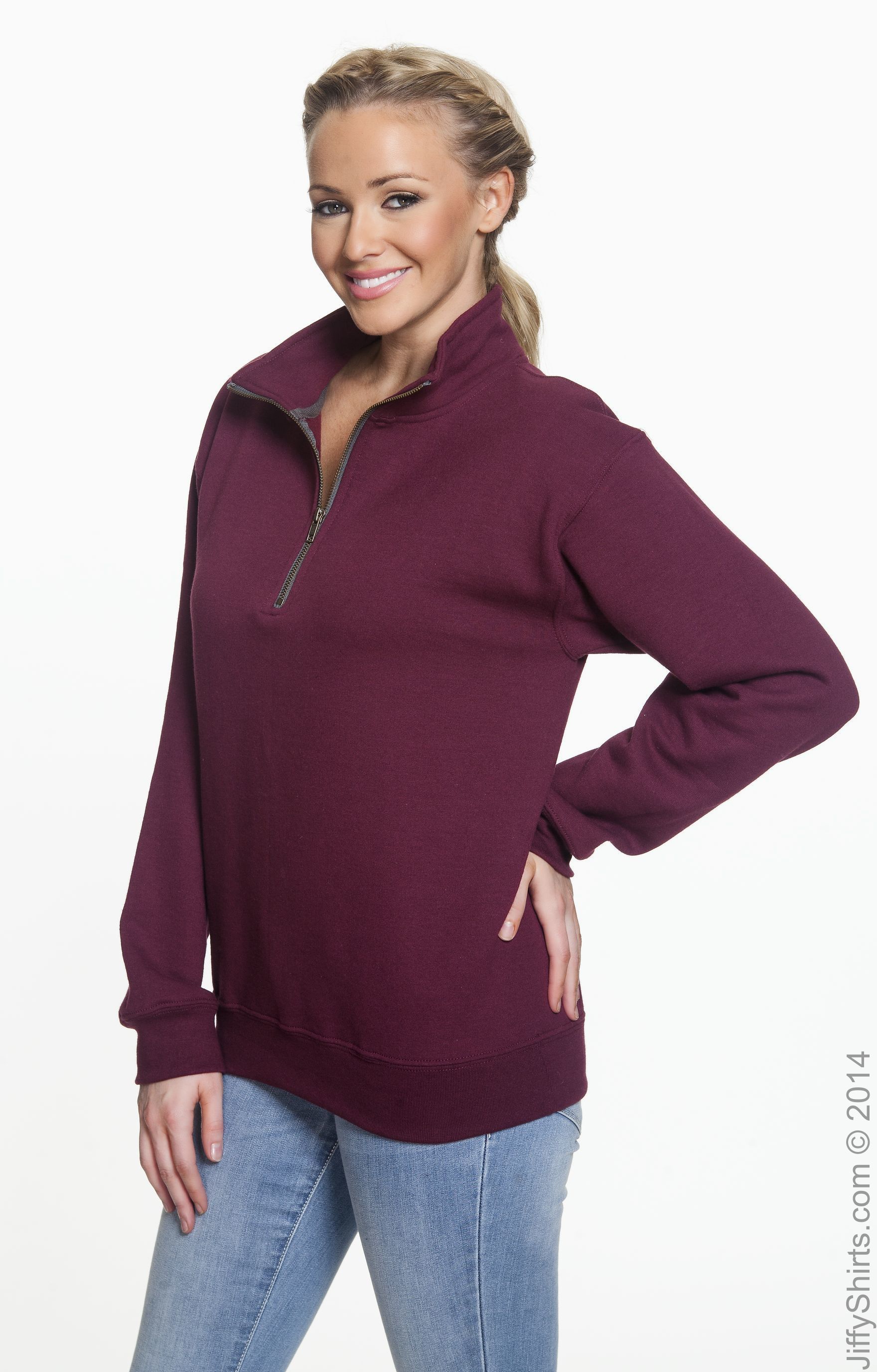 Unisex Heavy Blend™  Vintage Cadet Collar Sweatshirt - Maroon