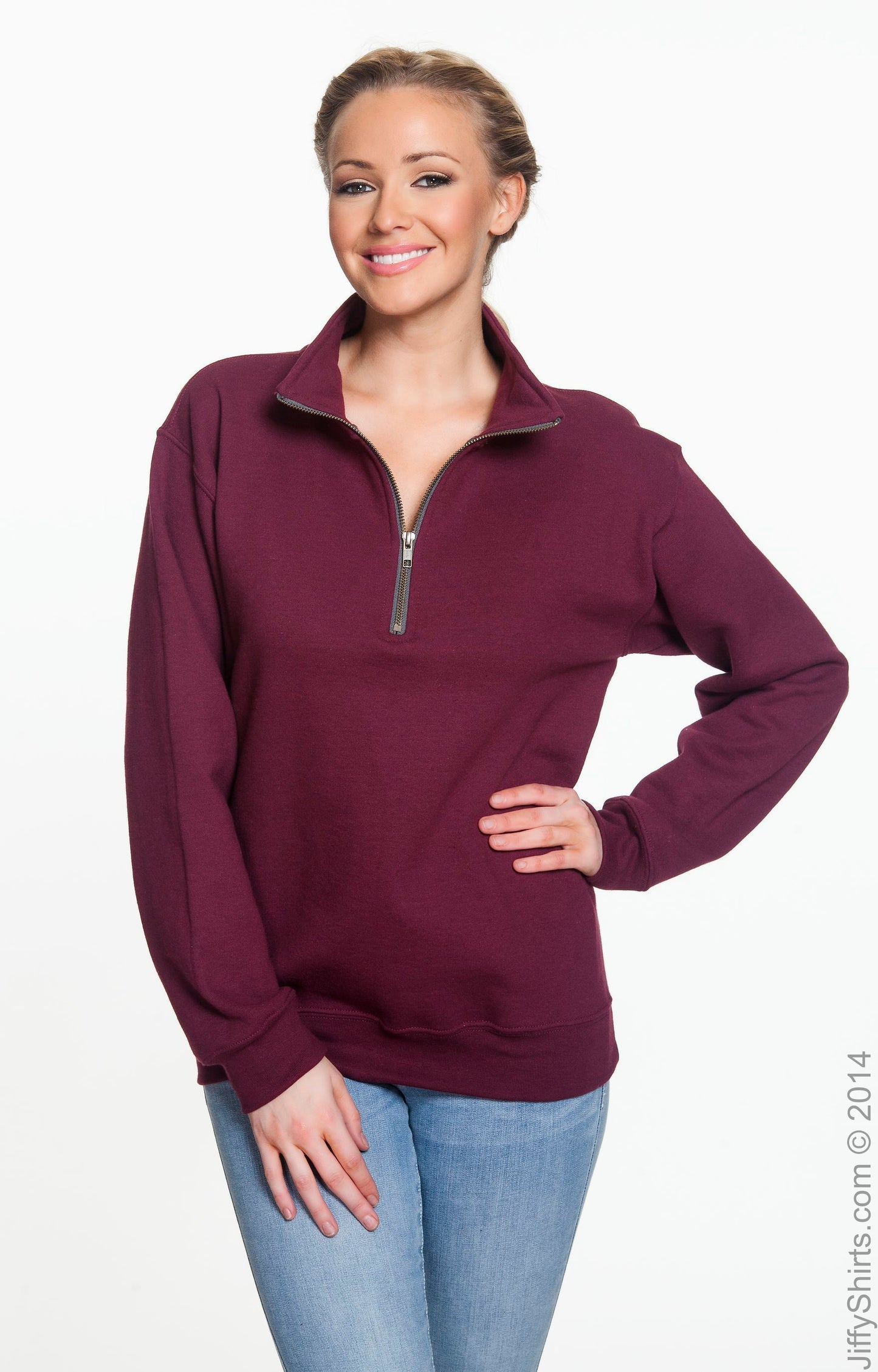 Unisex Heavy Blend™  Vintage Cadet Collar Sweatshirt - Maroon