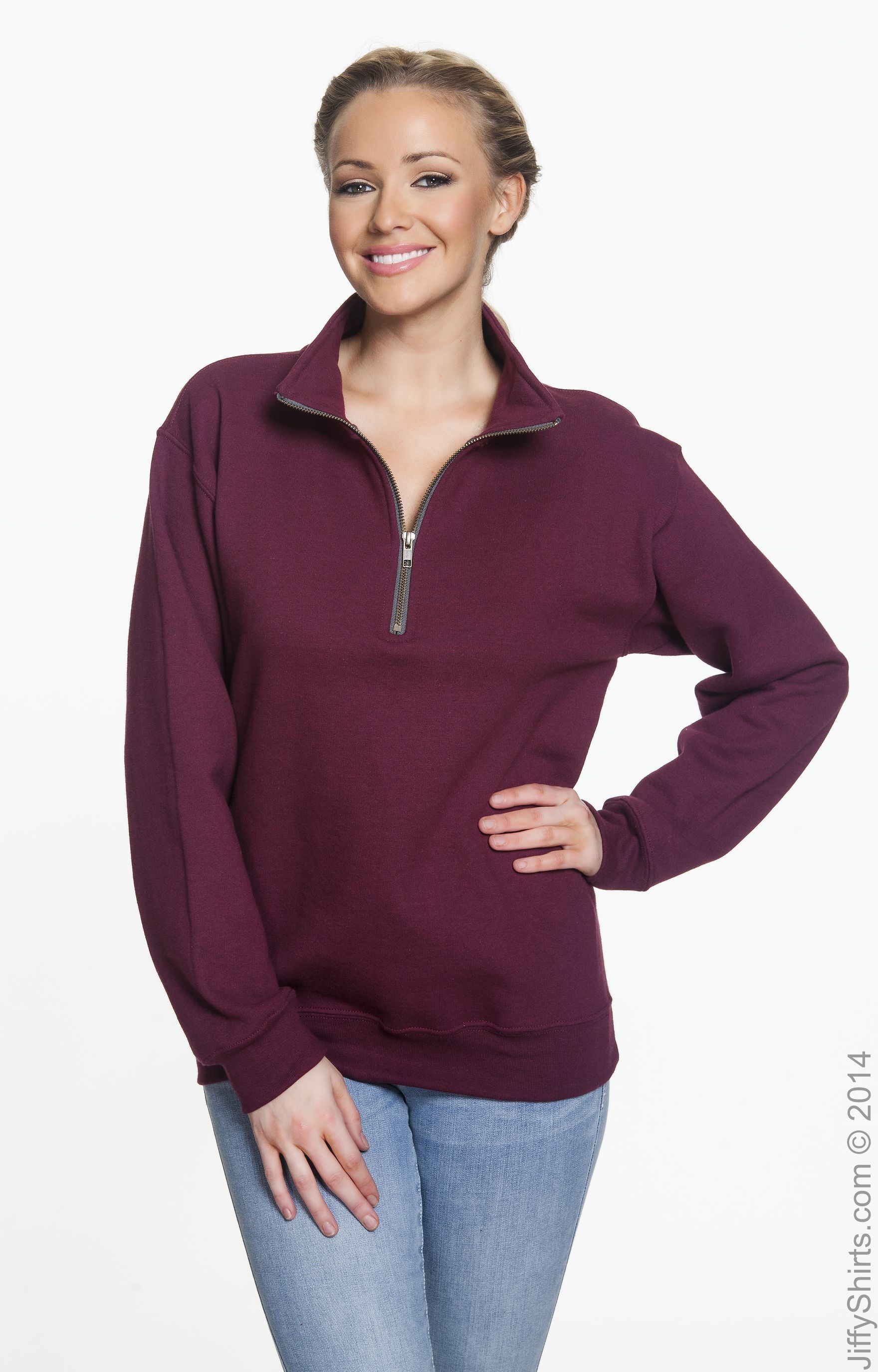 Unisex Heavy Blend™  Vintage Cadet Collar Sweatshirt - Maroon