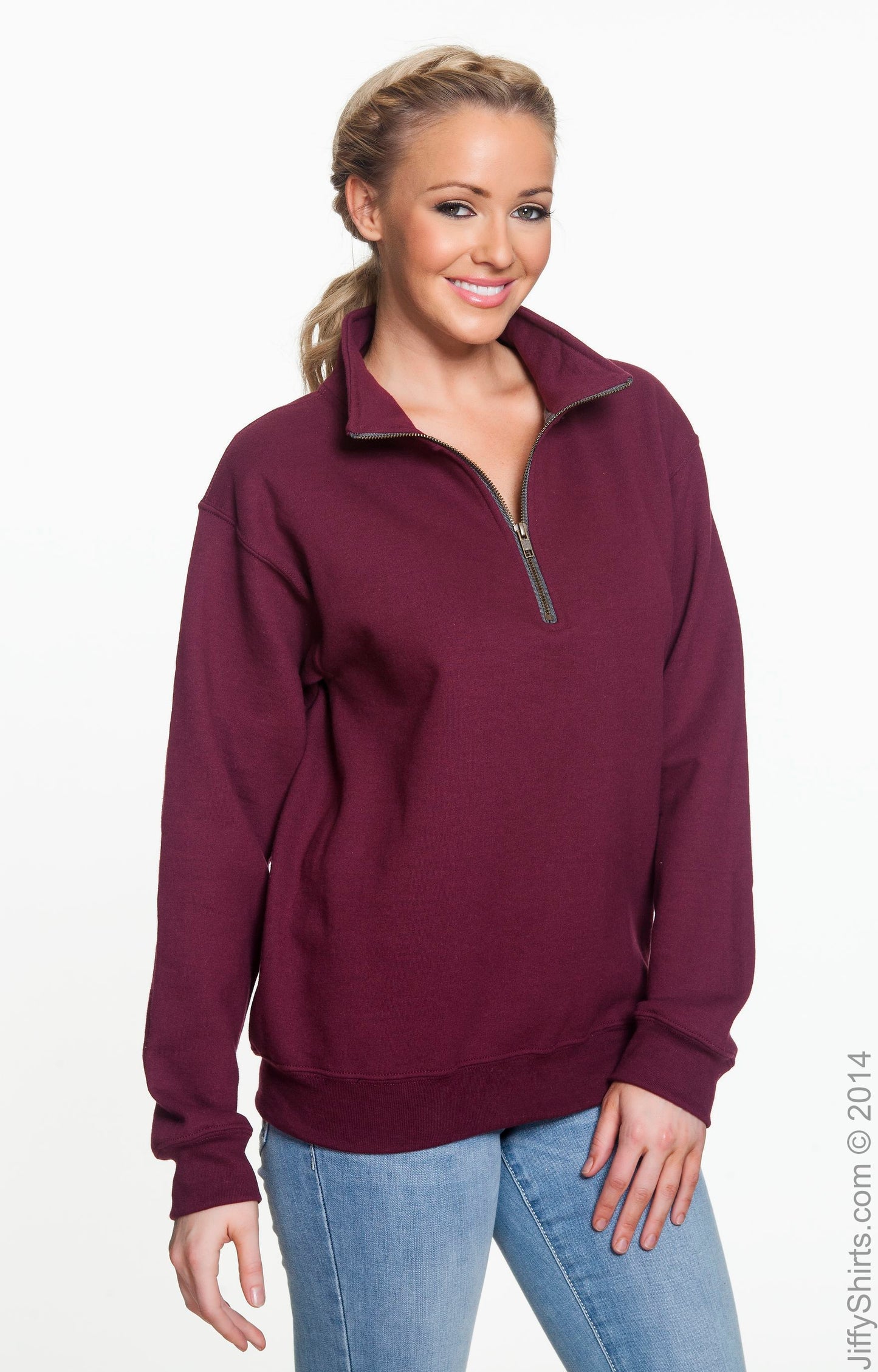 Unisex Heavy Blend™  Vintage Cadet Collar Sweatshirt - Maroon