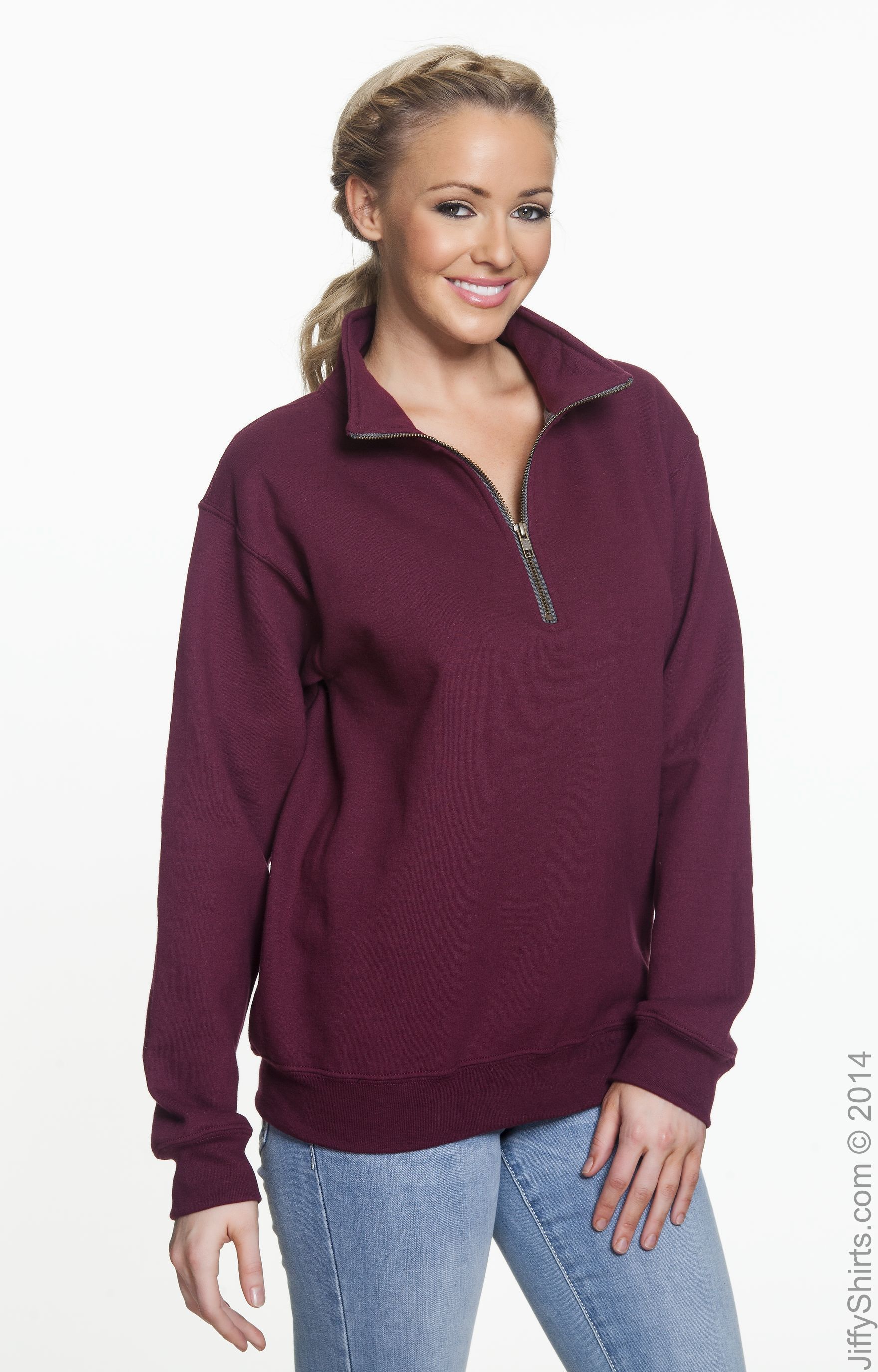 Unisex Heavy Blend™  Vintage Cadet Collar Sweatshirt - Maroon