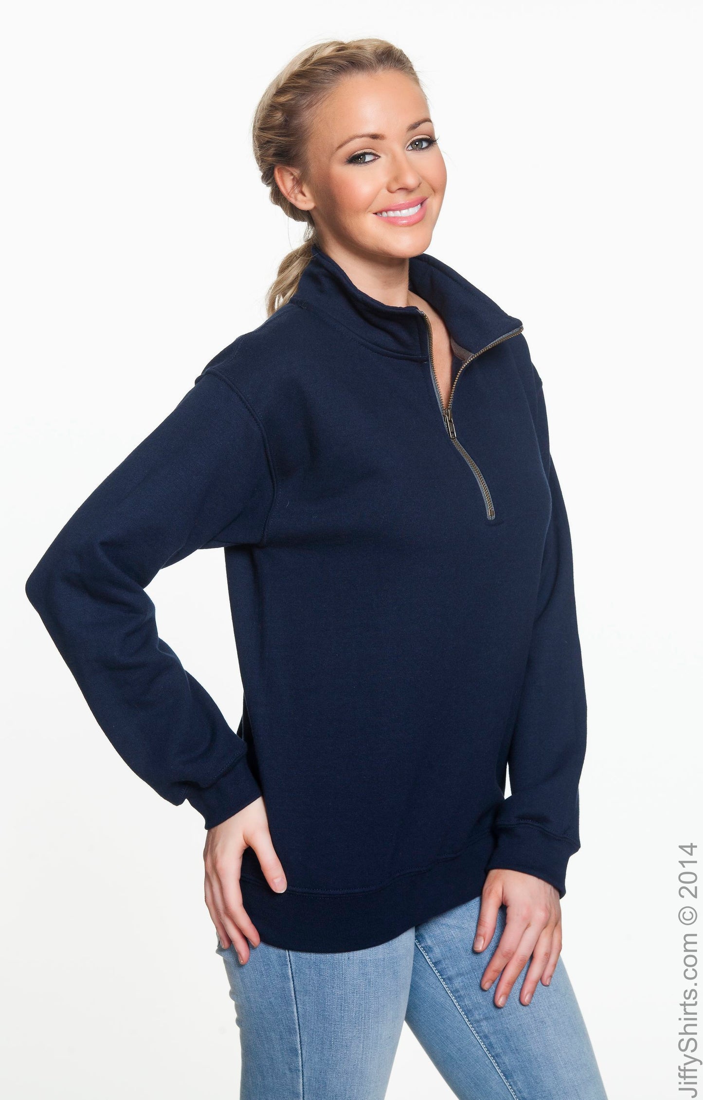 Unisex Heavy Blend™  Vintage Cadet Collar Sweatshirt - Navy