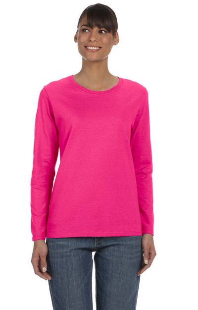 Ladies' Heavy Cotton™ 5.3 oz. Long-Sleeve T-Shirt - Heliconia