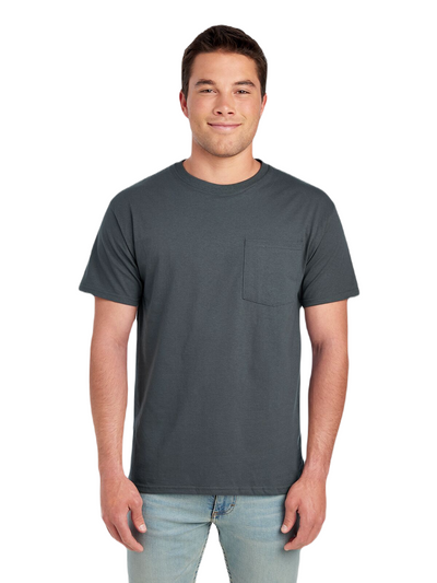 Unisex HD Cotton™ Pocket T-Shirt - Charcoal Gray