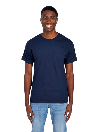 Unisex HD Cotton™ Pocket T-Shirt - J Navy