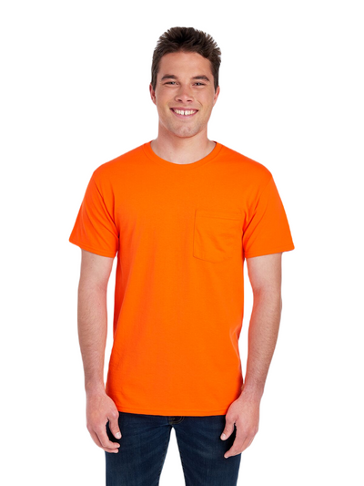Unisex HD Cotton™ Pocket T-Shirt - Safety Orange