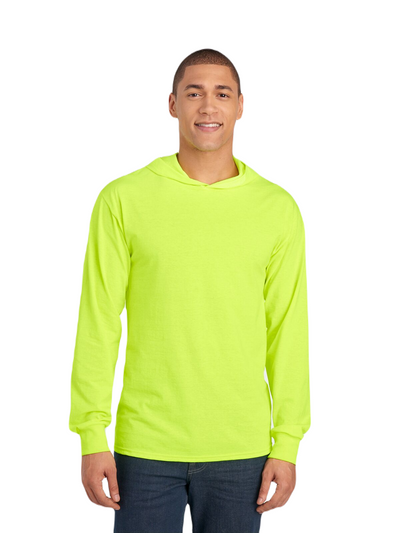 HD Cotton��� Jersey Hooded T-Shirt - Safety Green