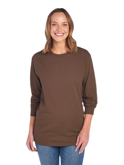 Unisex HD Cotton™ Long-Sleeve T-Shirt - Chocolate
