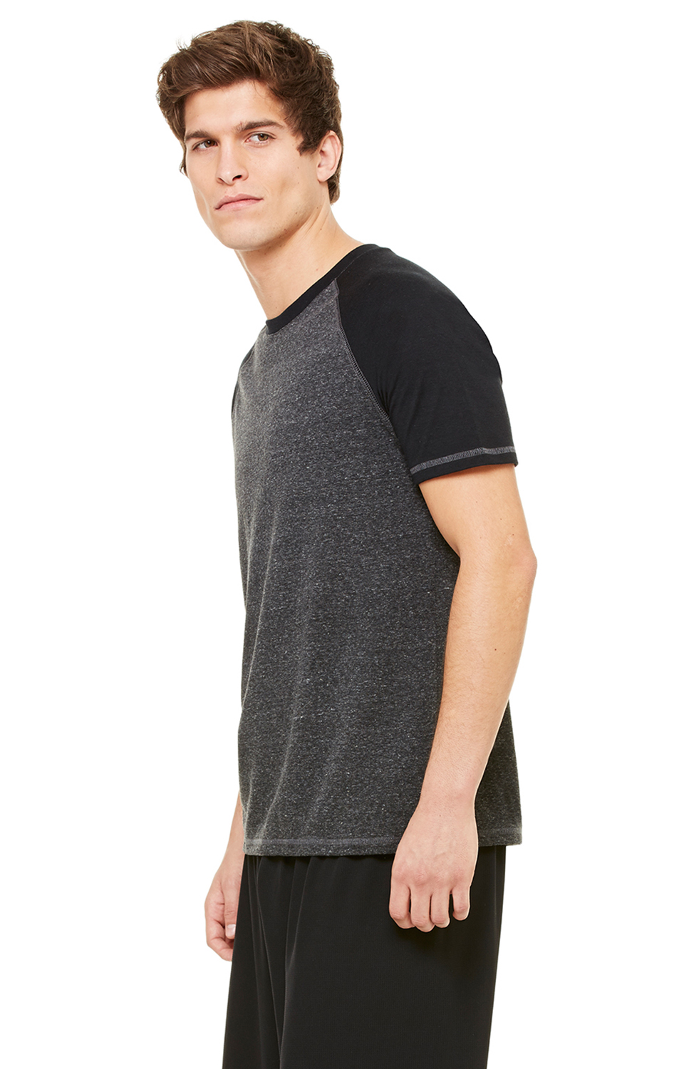 Triblend T-Shirt - Charcoal Heather / Solid Black Triblend
