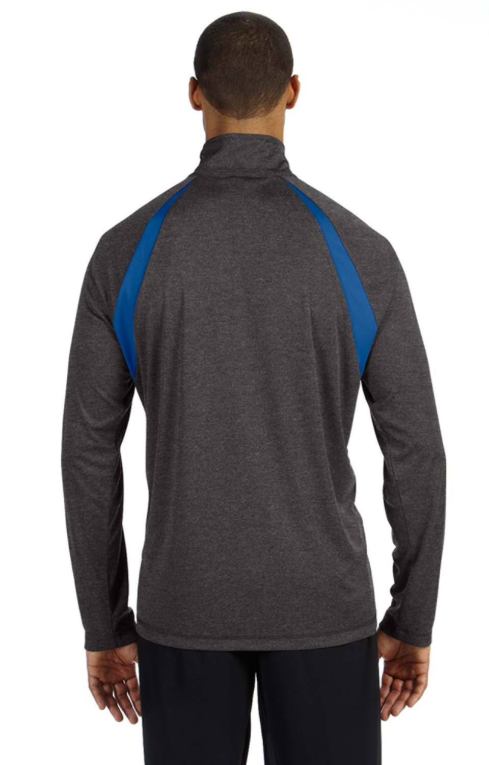 Quarter-Zip Lightweight Raglan Pullover - Dark Gray Heather / Sport Ry