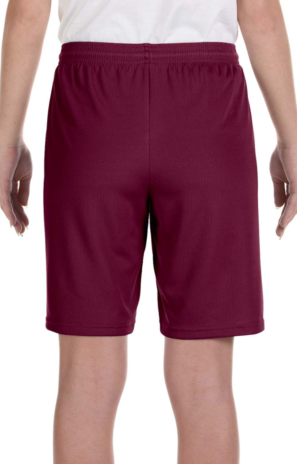 for Team 365 Youth Mesh 9" Short - Sport Maroon