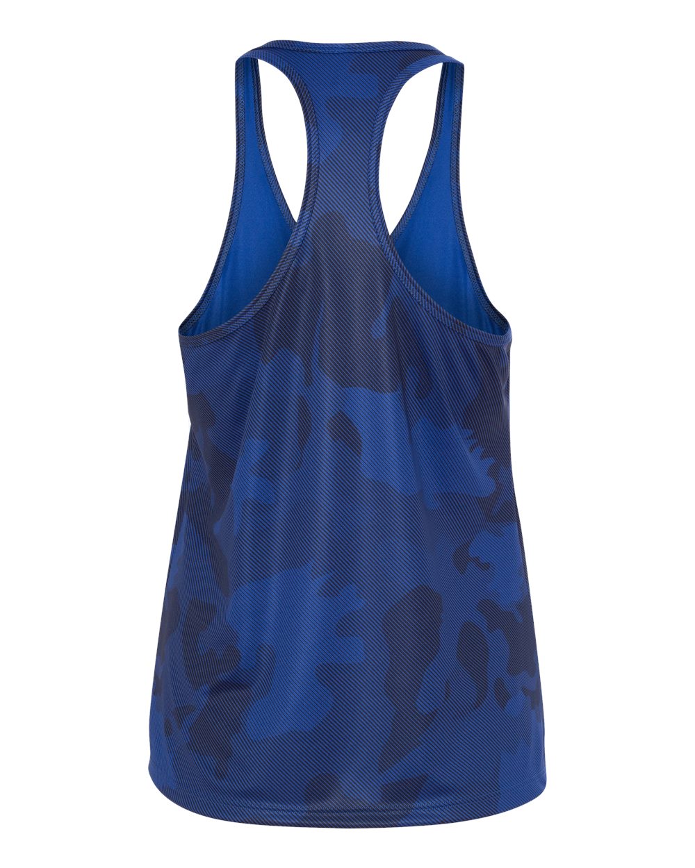 Women's Performance Racerback Tank - Sport Royal Laser Camo