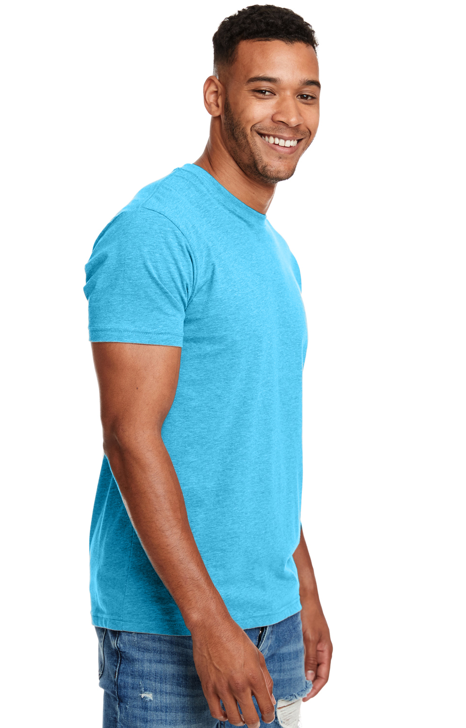 Unisex CVC Crewneck T-Shirt - Bondi Blue