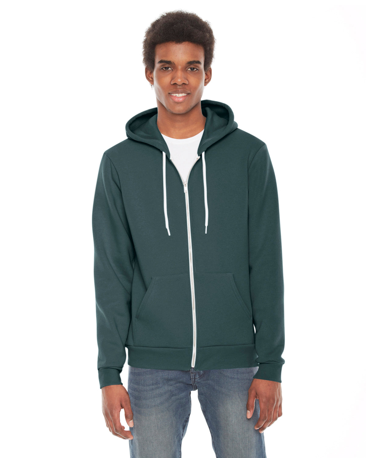 Unisex Flex Fleece Zip Hoodie - Forest