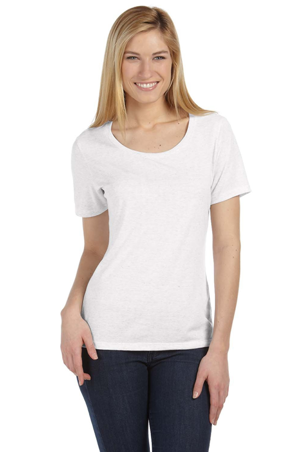 Missy Short-Sleeve Scoop Neck T-Shirt - White