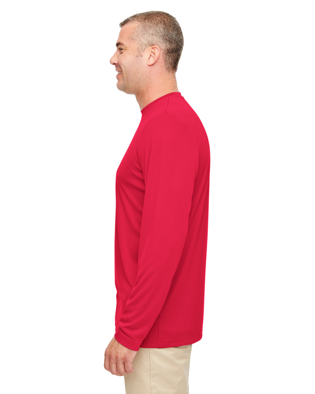 Men's Cool & Dry Performance Long-Sleeve Top - Red