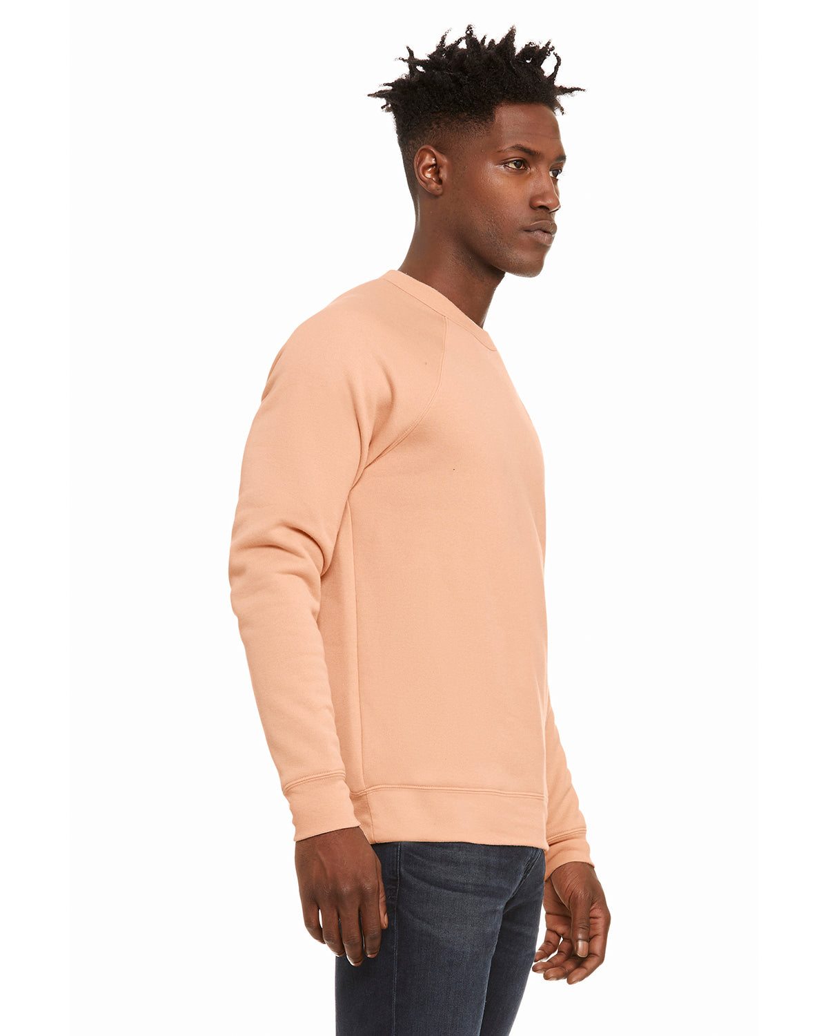 Unisex Sponge Fleece Raglan Sweatshirt - Peach